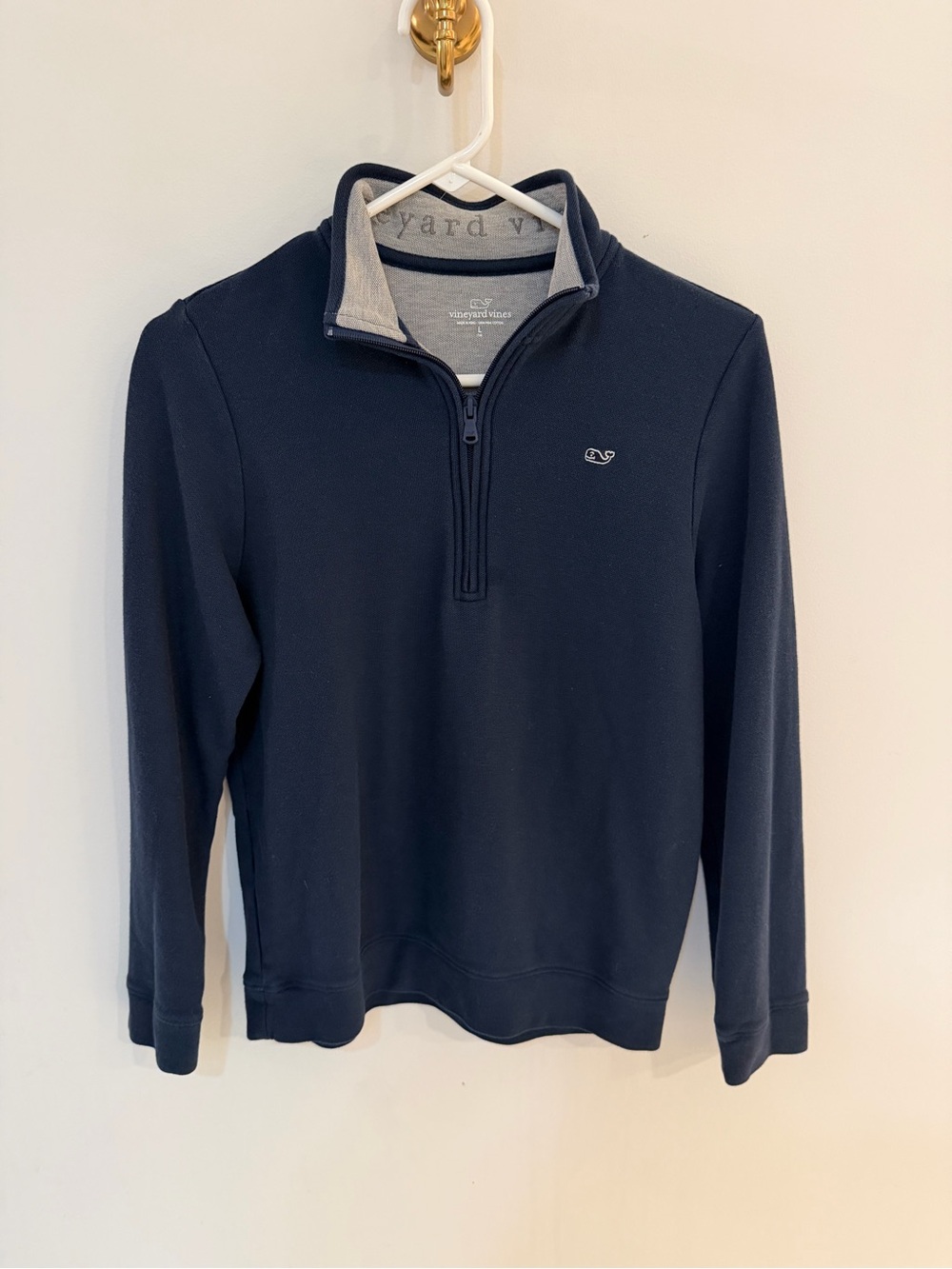 Vineyard Vines Boys Navy Quarter-Zip Pullover Sweater